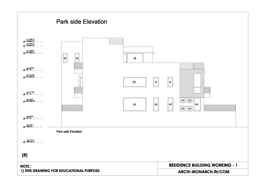 RESIDENCE BUILDING WORKING ONE SHEET EIGHT