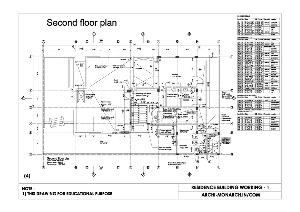 RESIDENCE BUILDING WORKING ONE SHEET FOUR