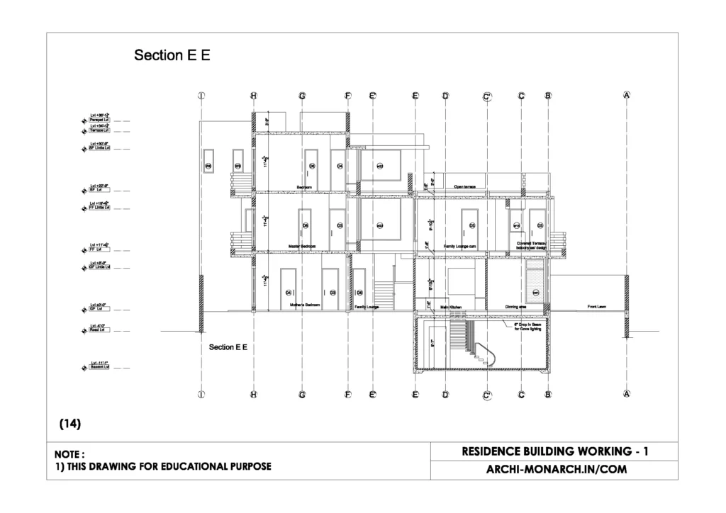 RESIDENCE BUILDING WORKING ONE SHEET FOURTEEN