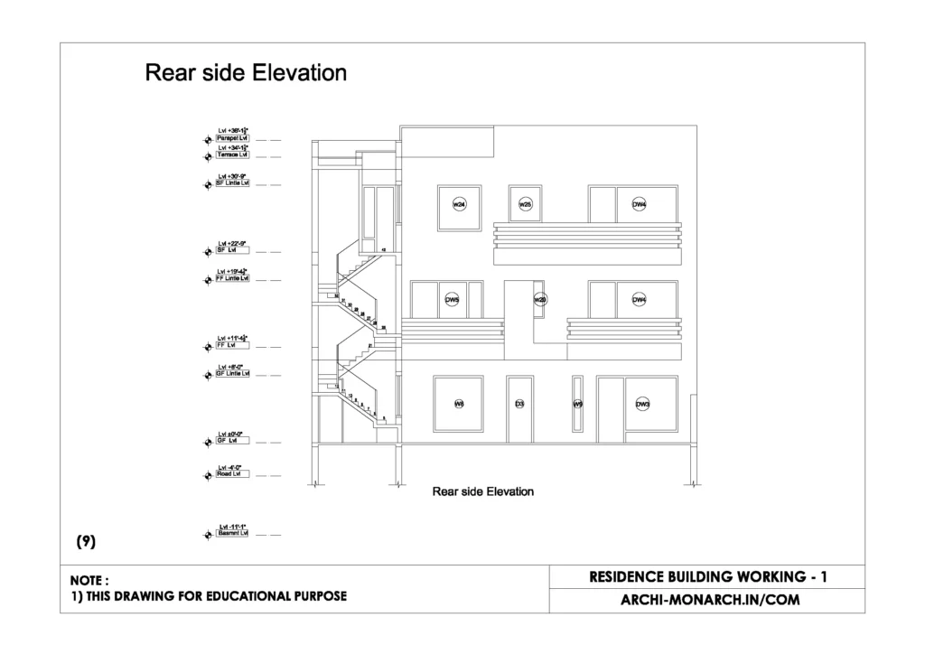 RESIDENCE BUILDING WORKING ONE SHEET NINE