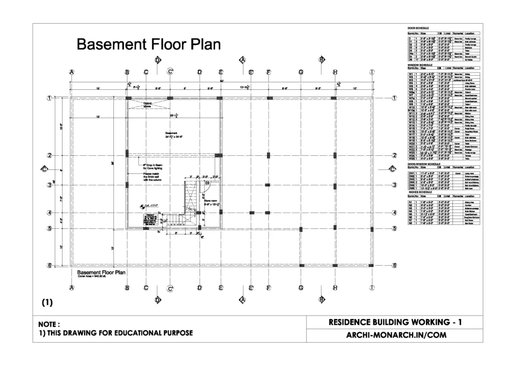 RESIDENCE BUILDING WORKING ONE SHEET ONE