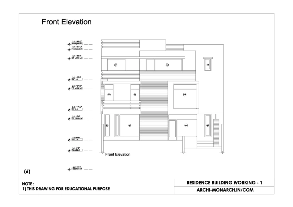 RESIDENCE BUILDING WORKING ONE SHEET SIX
