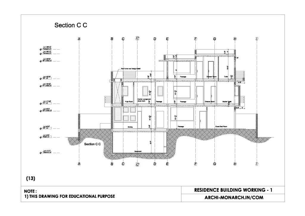 RESIDENCE BUILDING WORKING ONE SHEET THIRTEEN
