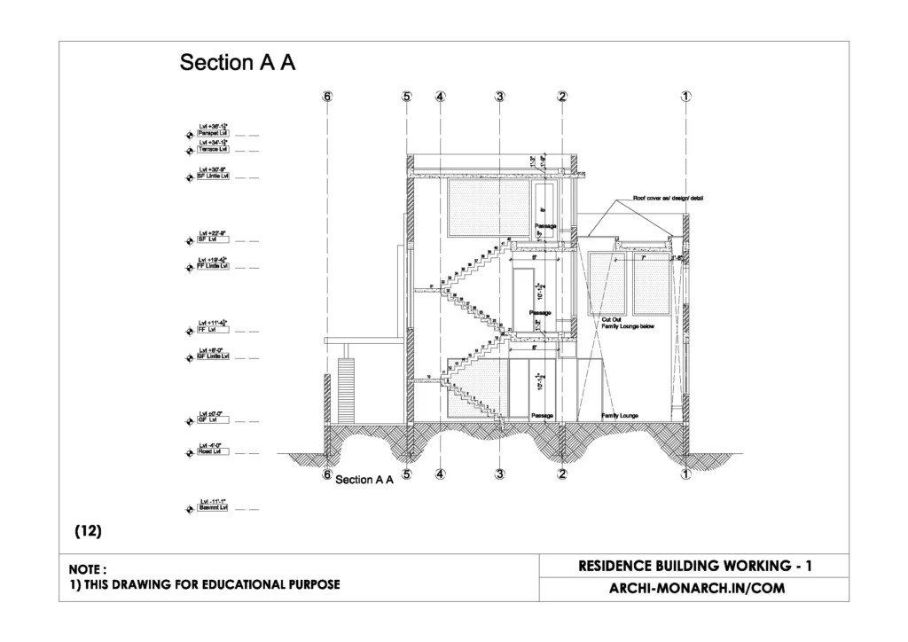 RESIDENCE BUILDING WORKING ONE SHEET TWELVE