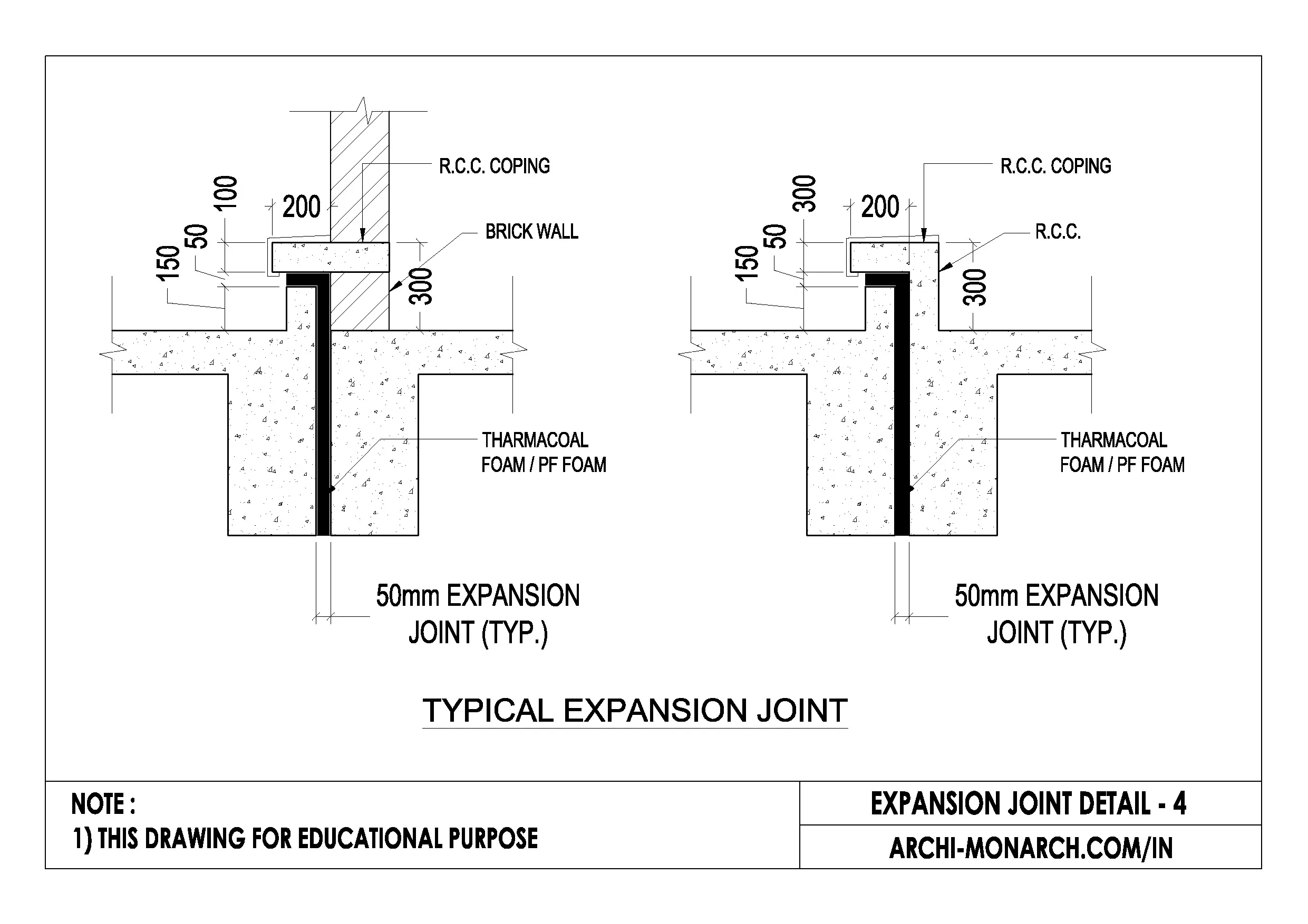 Expansion Joint Detail Four ⋆ Archi-monarch