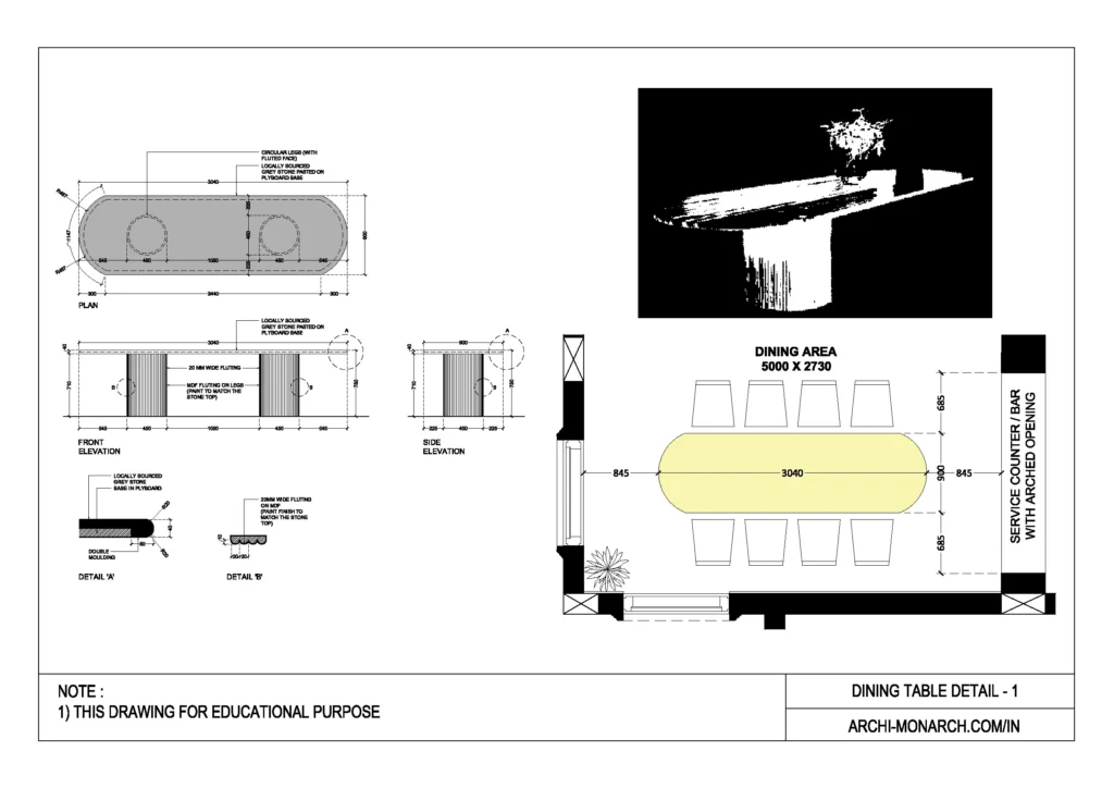 DINING TABLE DETAIL ONE