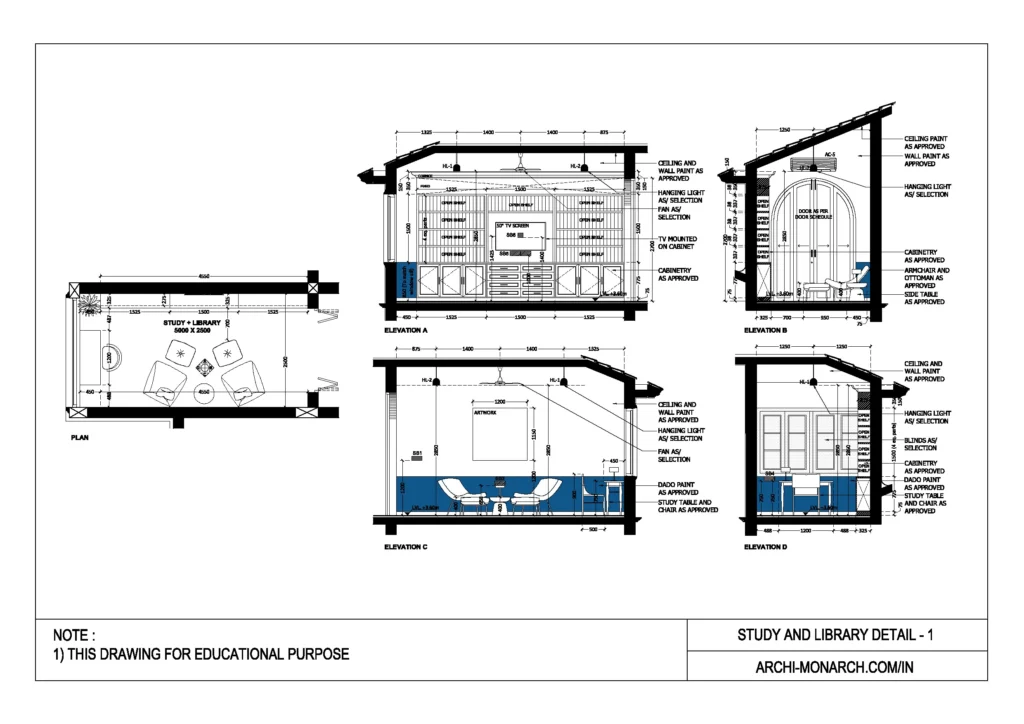 STUDY AND LIBRARY DETAIL ONE