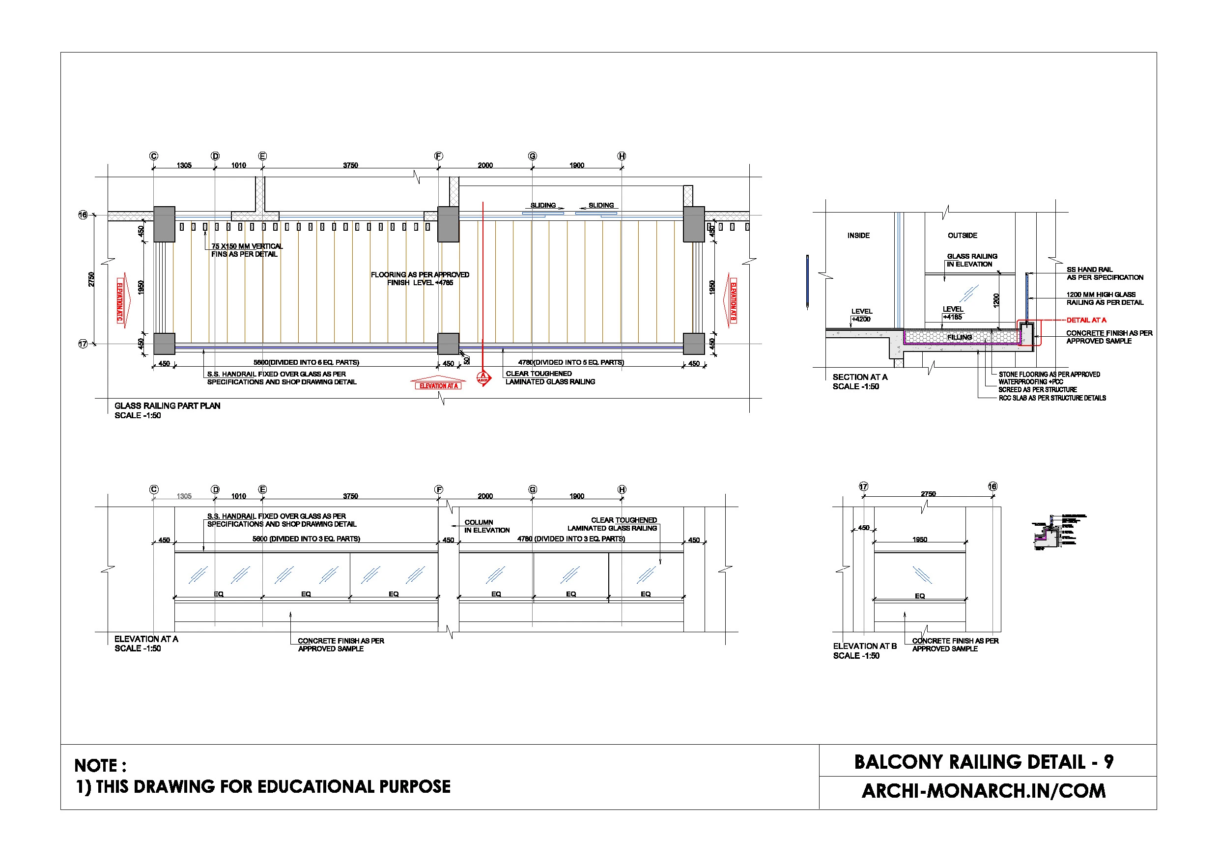 BALCONY RAILING DETAIL NINE ⋆ Archi-Monarch