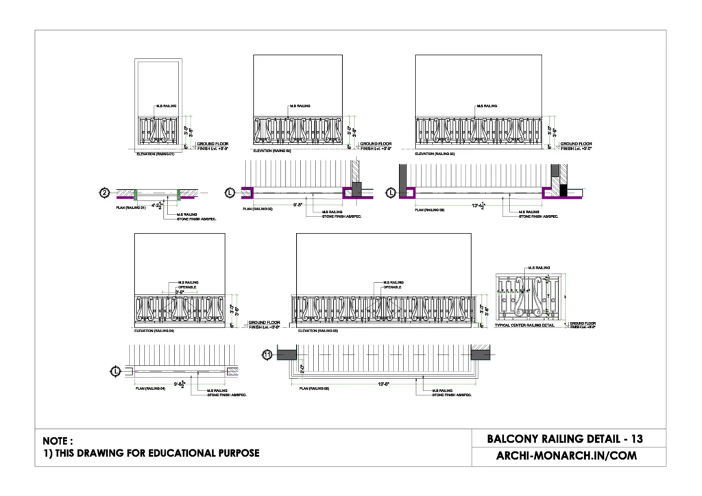 BALCONY RAILING DETAIL THIRTEEN