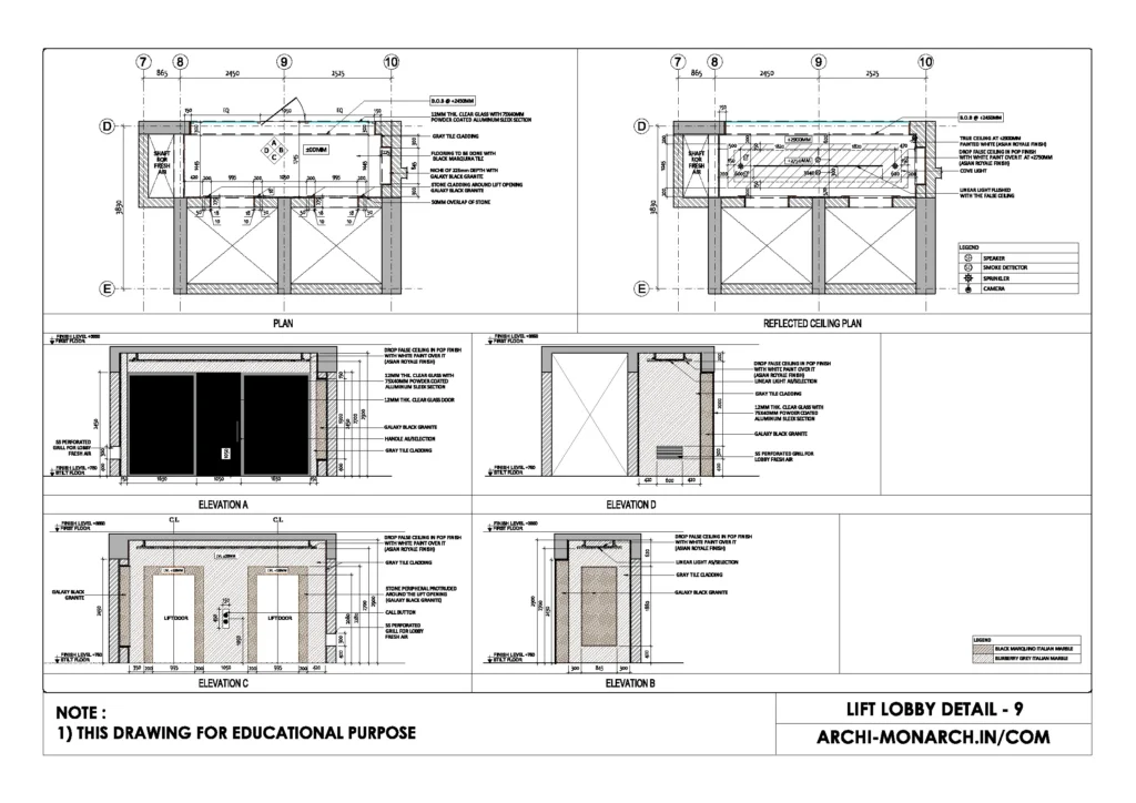 LIFT LOBBY DETAIL NINE