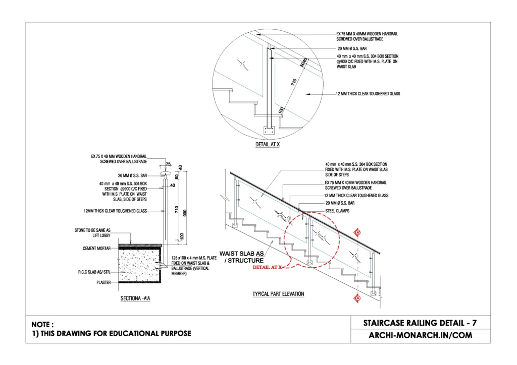 STAIRCASE RAILING DETAIL SEVEN