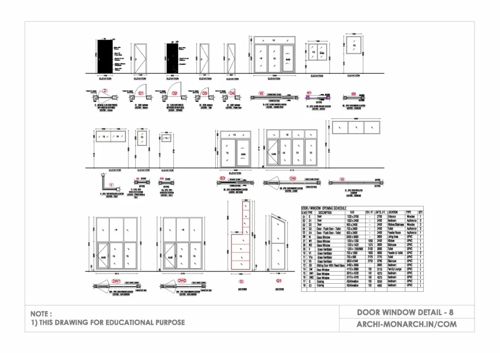 DOOR WINDOW DETAIL EIGHT