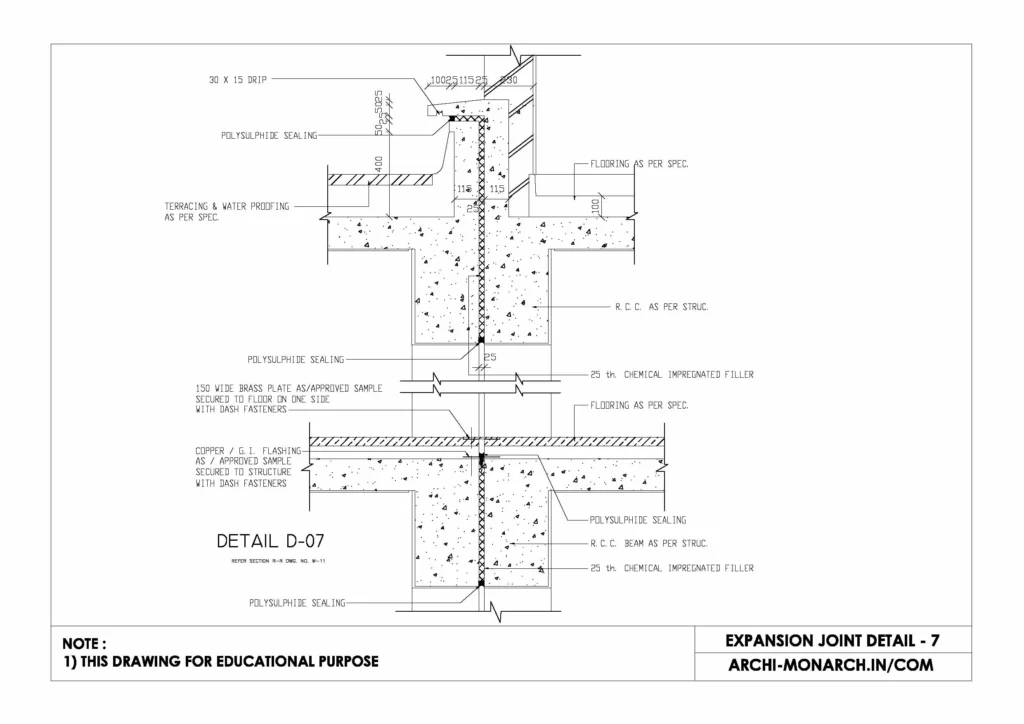 EXPANSION JOINT DETAIL SEVEN