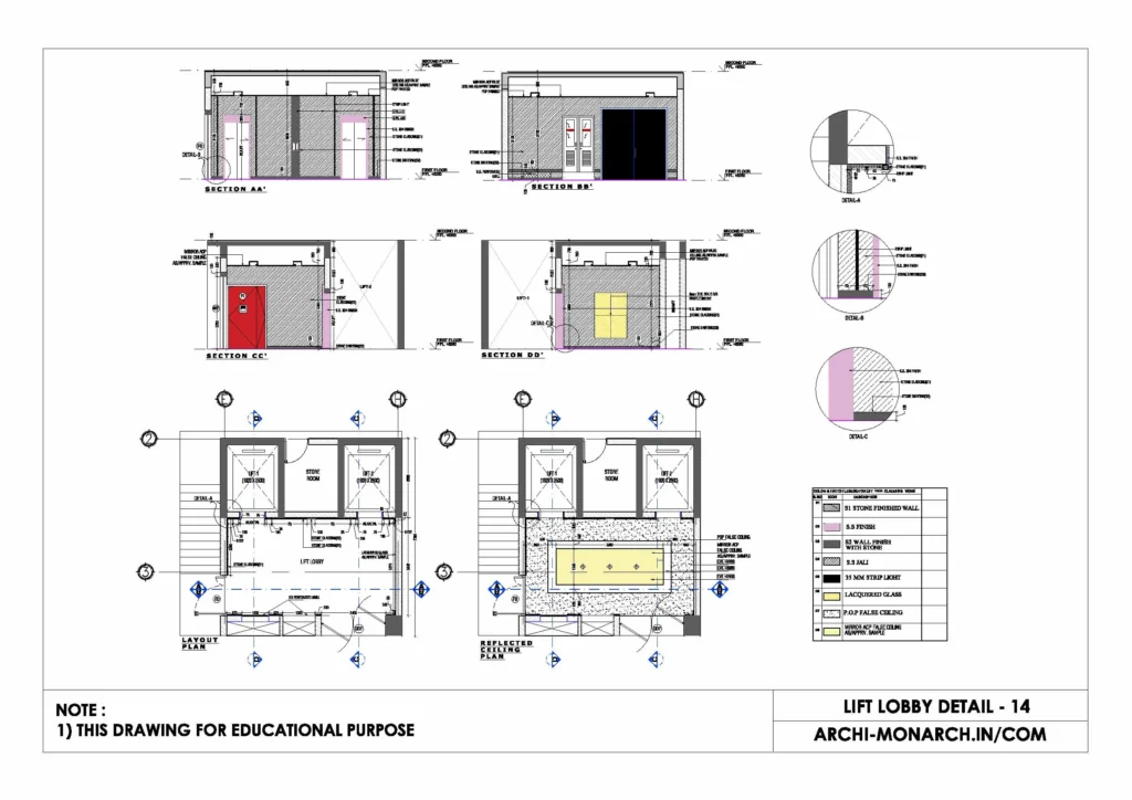 LIFT LOBBY DETAIL FOURTEEN