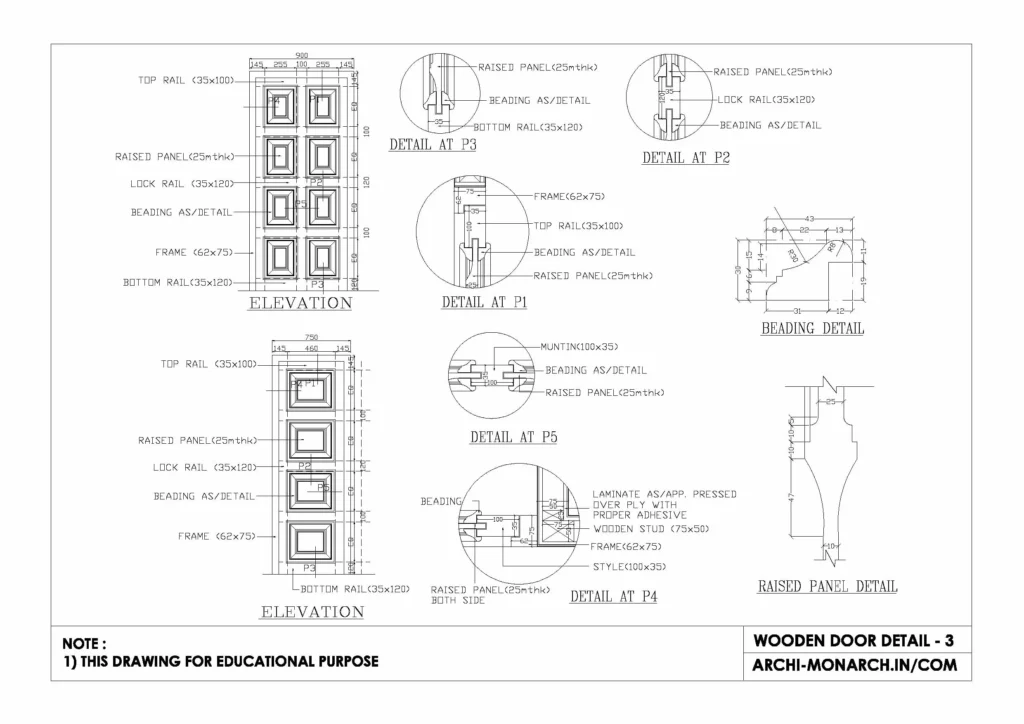 WOODEN DOOR DETAIL THREE