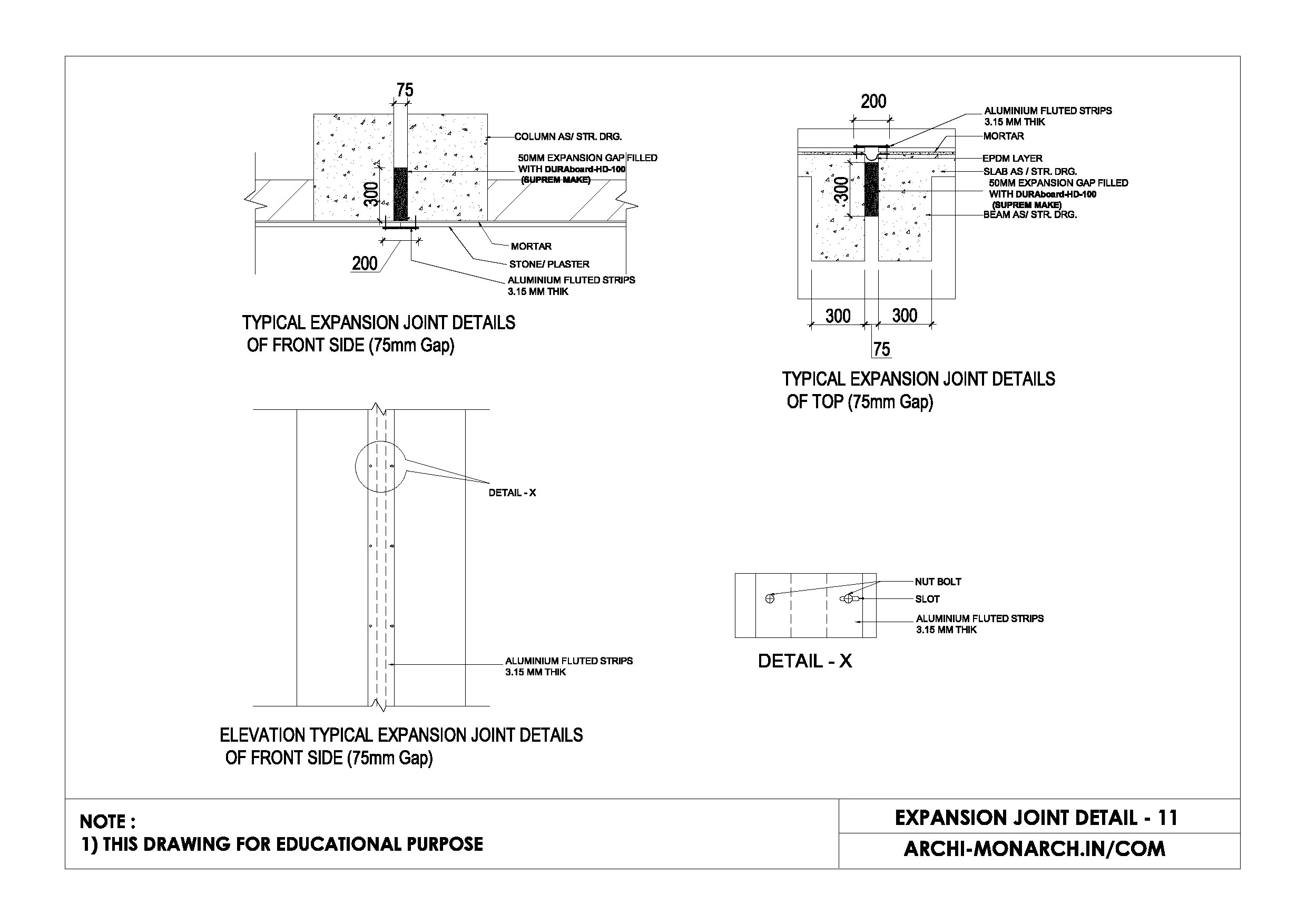 EXPANSION JOINT DETAIL ELEVEN ⋆ Archi-Monarch