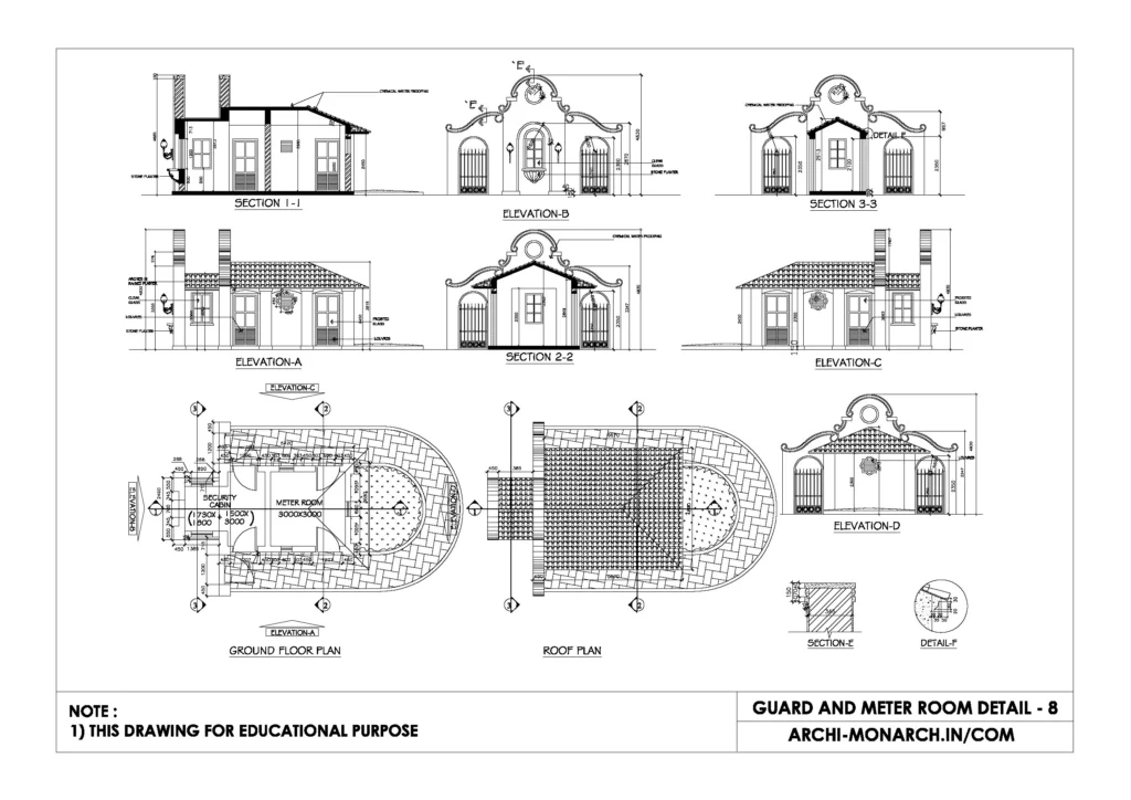 GUARD AND METER ROOM DETAIL EIGHT