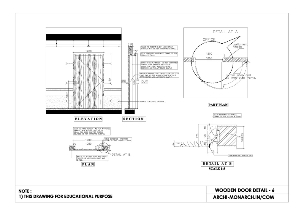 WOODEN DOOR DETAIL SIX