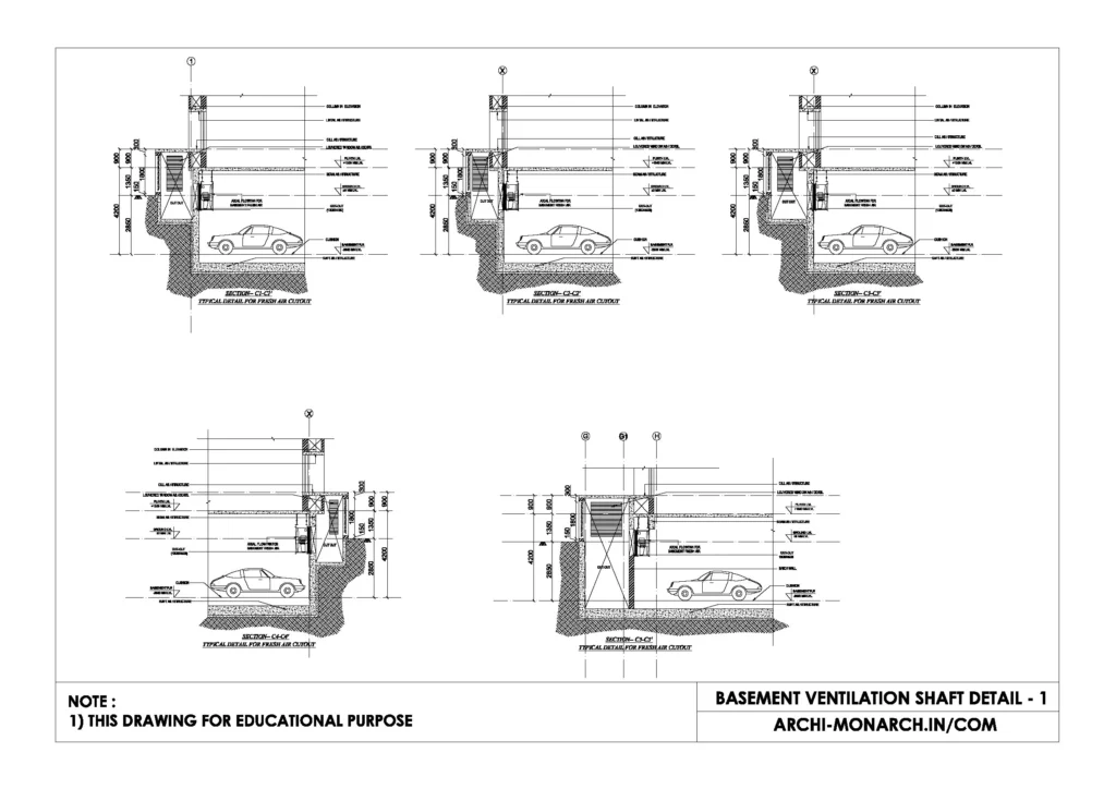 BASEMENT VENTILATION SHAFT DETAIL ONE